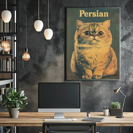 Persian Cat Portrait In Photography Realism Poster