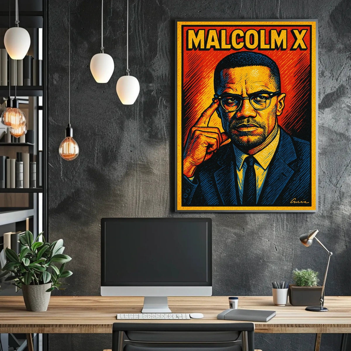 Malcolm X Iconic Leader Poster