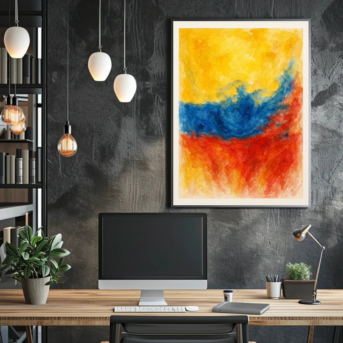 Vibrant Abstract Composition Abstract Poster