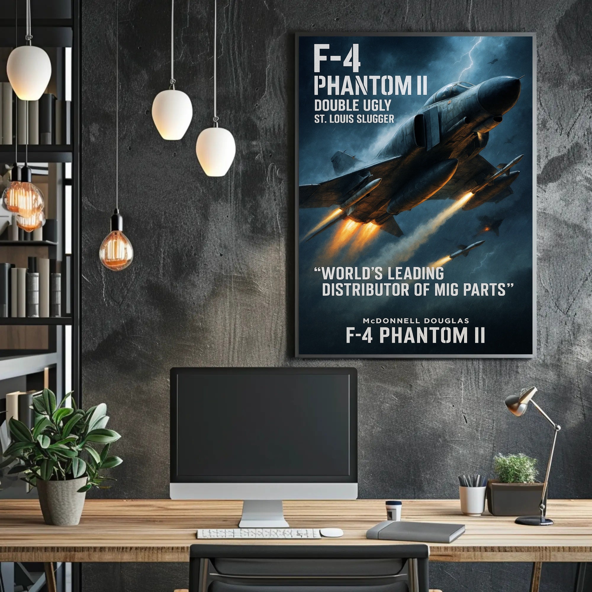 F-4 Phantom II Double Ugly Poster PosterGoat