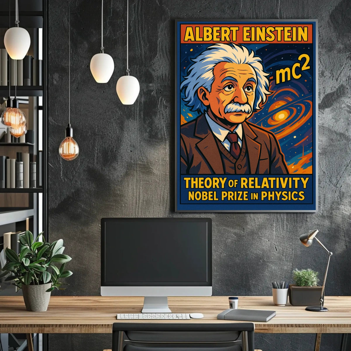Einstein Relativity Collectors Vintage Poster