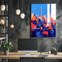 Urban Skyline Abstraction Abstract Poster