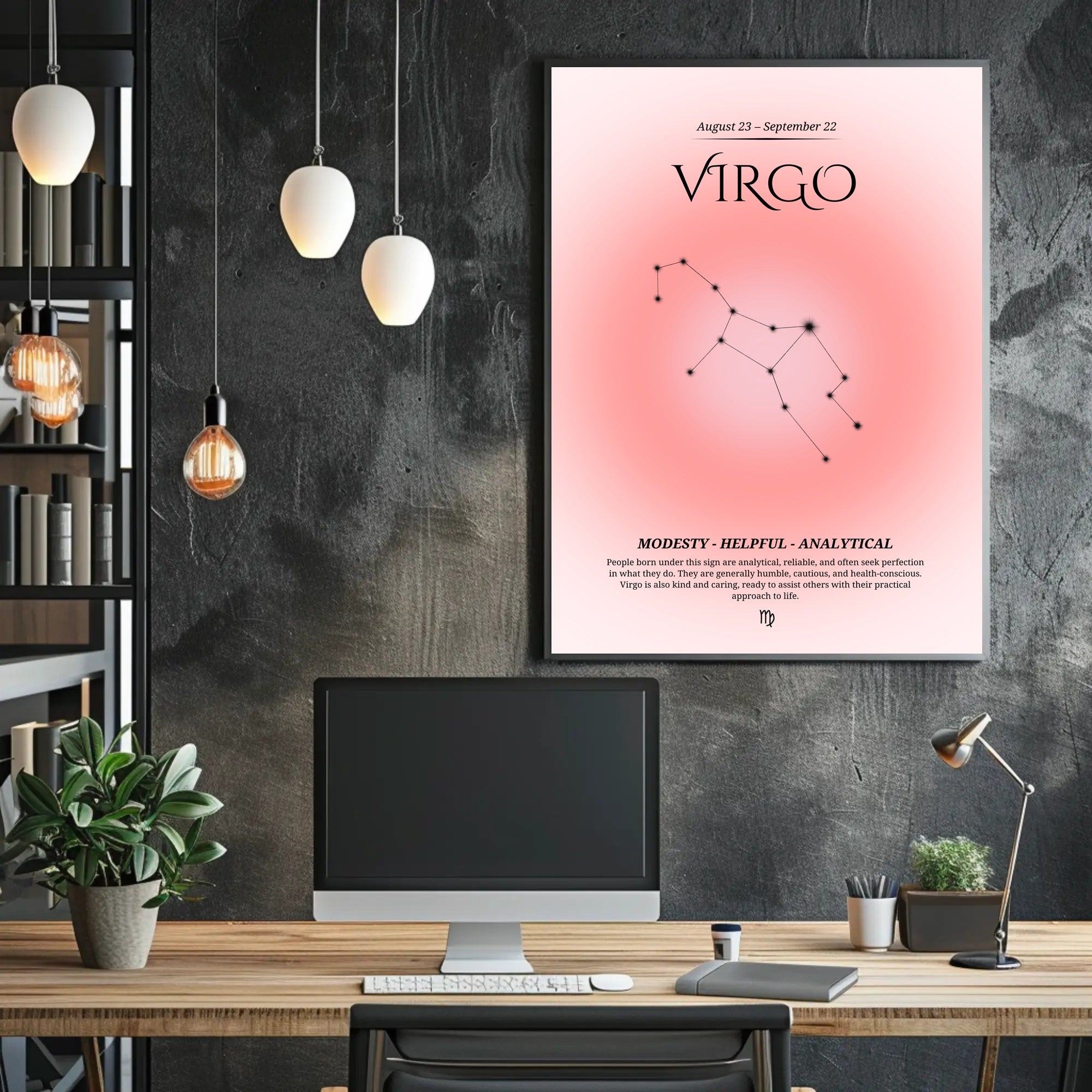 Virgo Zodiac Insight: Sleek Astrology Space or Astronomy Poster PosterGoat