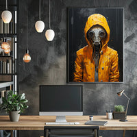 The Enigmatic Figure In Yellow Poster PosterGoat