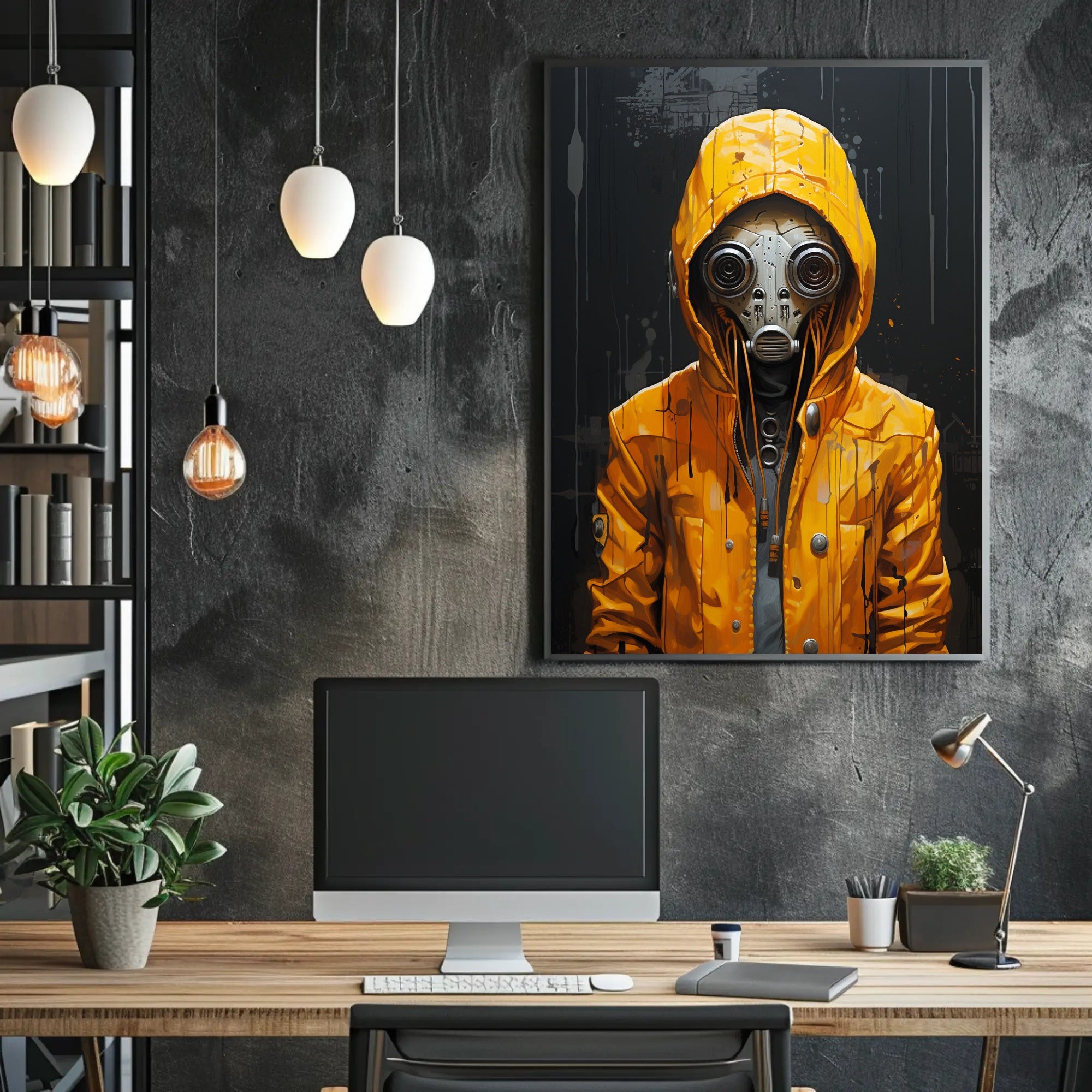 The Enigmatic Figure In Yellow Poster PosterGoat