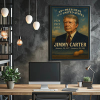 Jimmy Carter 39th President Wall Art Vintage Portrait Print PosterGoat