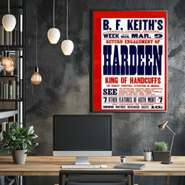 Vaudeville Magic Act Hardeen Historical or Presidential Poster