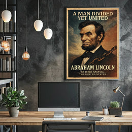 Abraham Lincoln Vintage Patriotic Historical or Presidential Poster