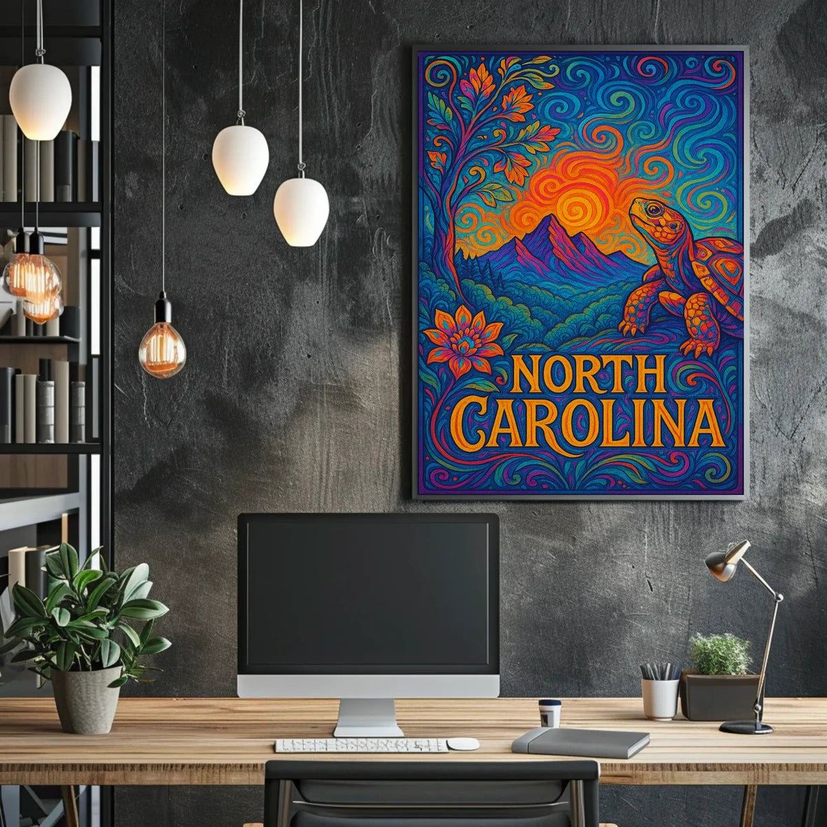 North Carolina A Vibrant Tribute Poster