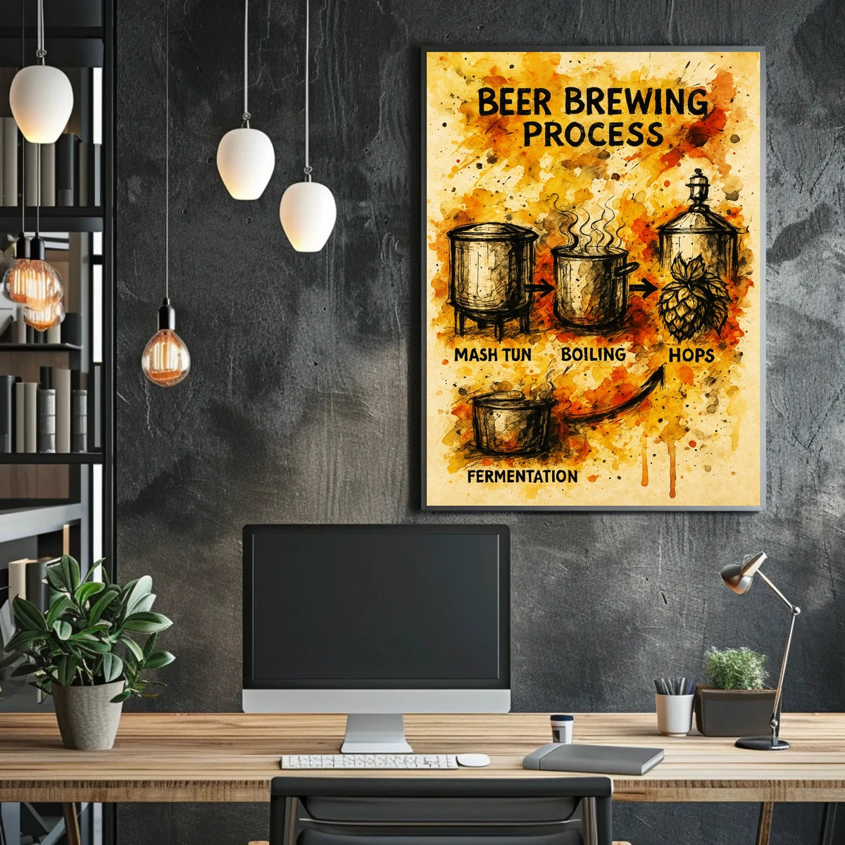 Beer Brewing Process Poster