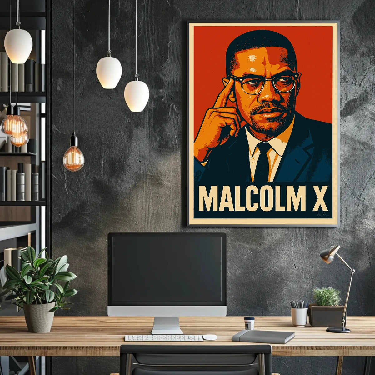 Malcolm X Portrait Poster