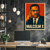 Malcolm X Portrait Poster