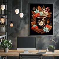 Cozy Holiday Beverage Art Poster - Abstract or Artistic Poster
