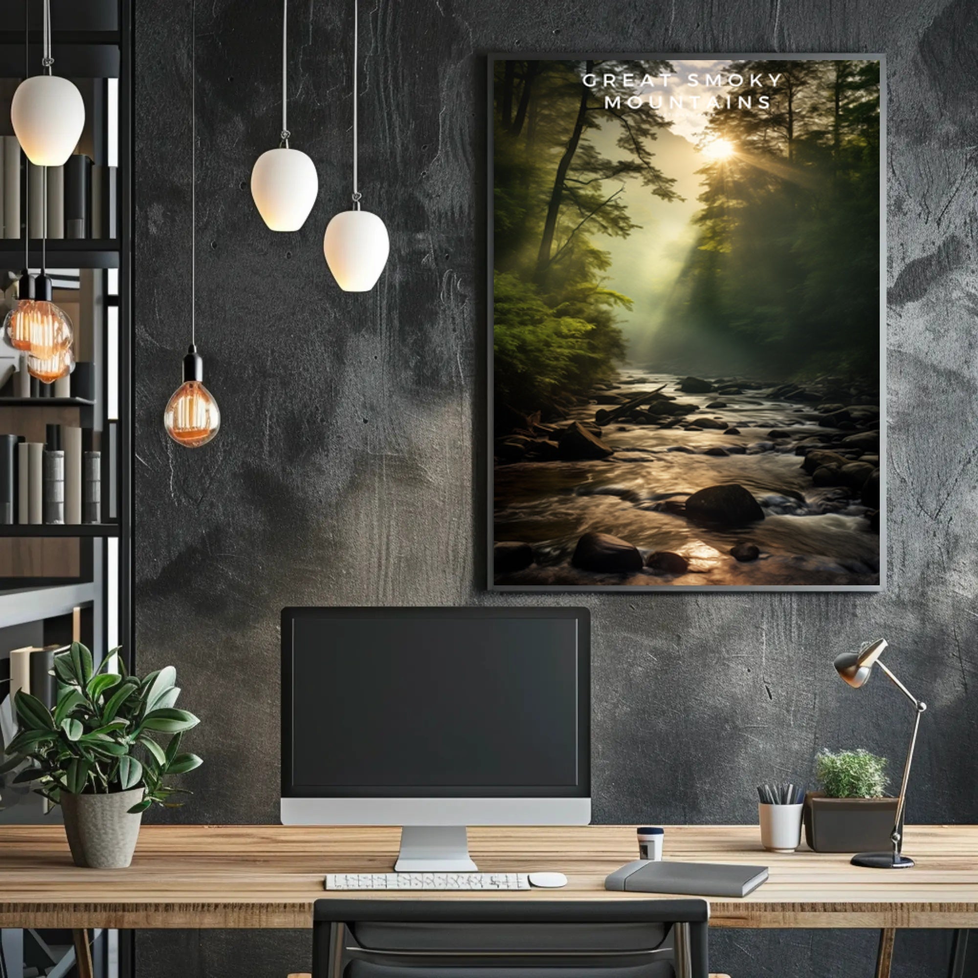 Tranquil Sunlit Forest Travel Poster Print