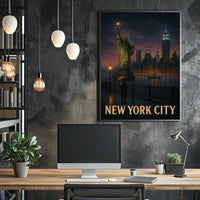 New York City A Rainy Evening Poster