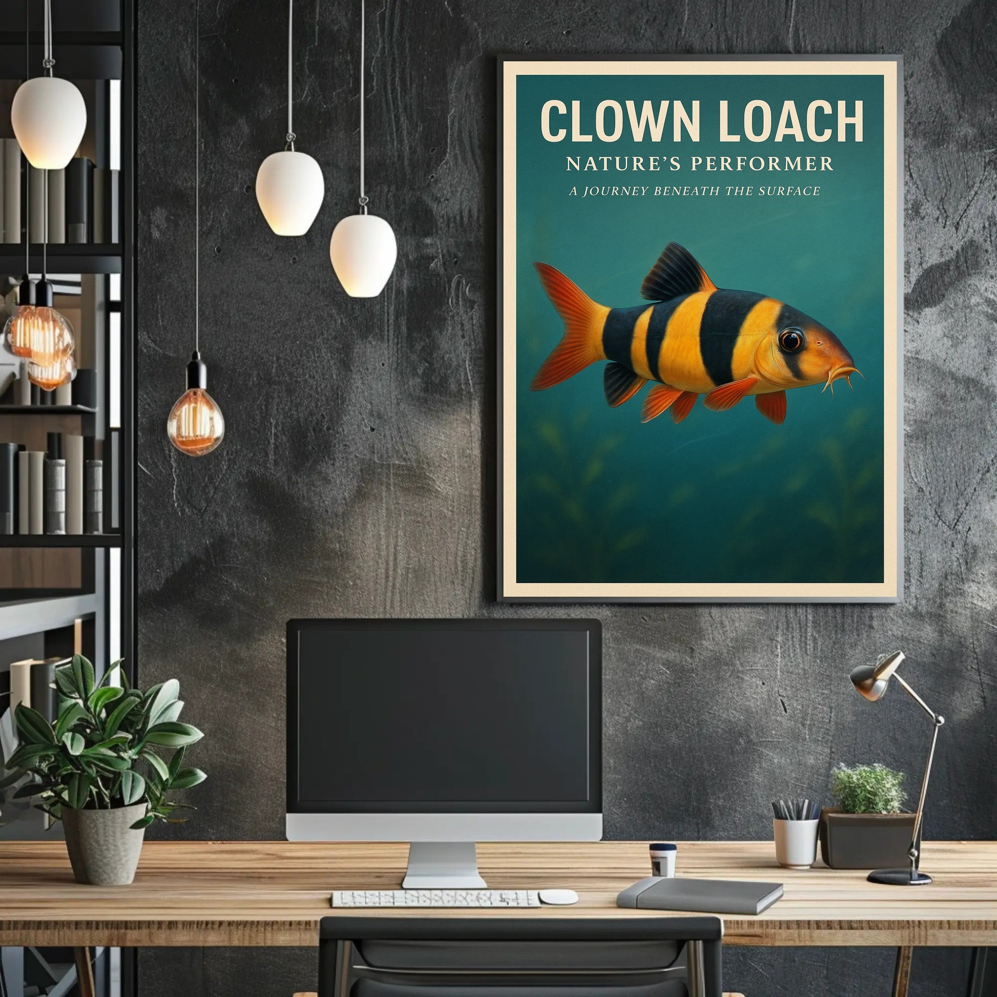 Clown Loach Nature's Performer Wall Art PosterGoat