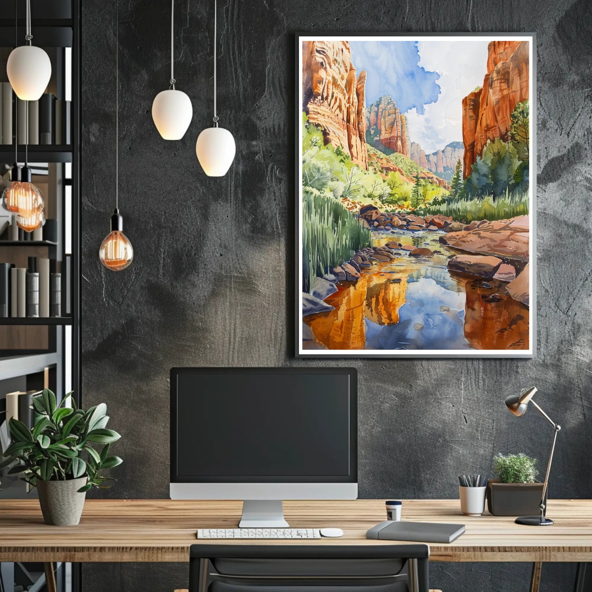 Tranquil Canyon Stream Poster PosterGoat