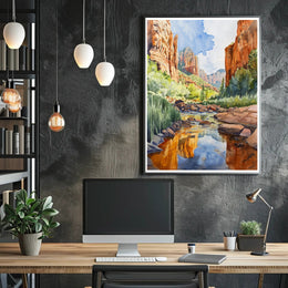 Tranquil Canyon Stream Poster PosterGoat
