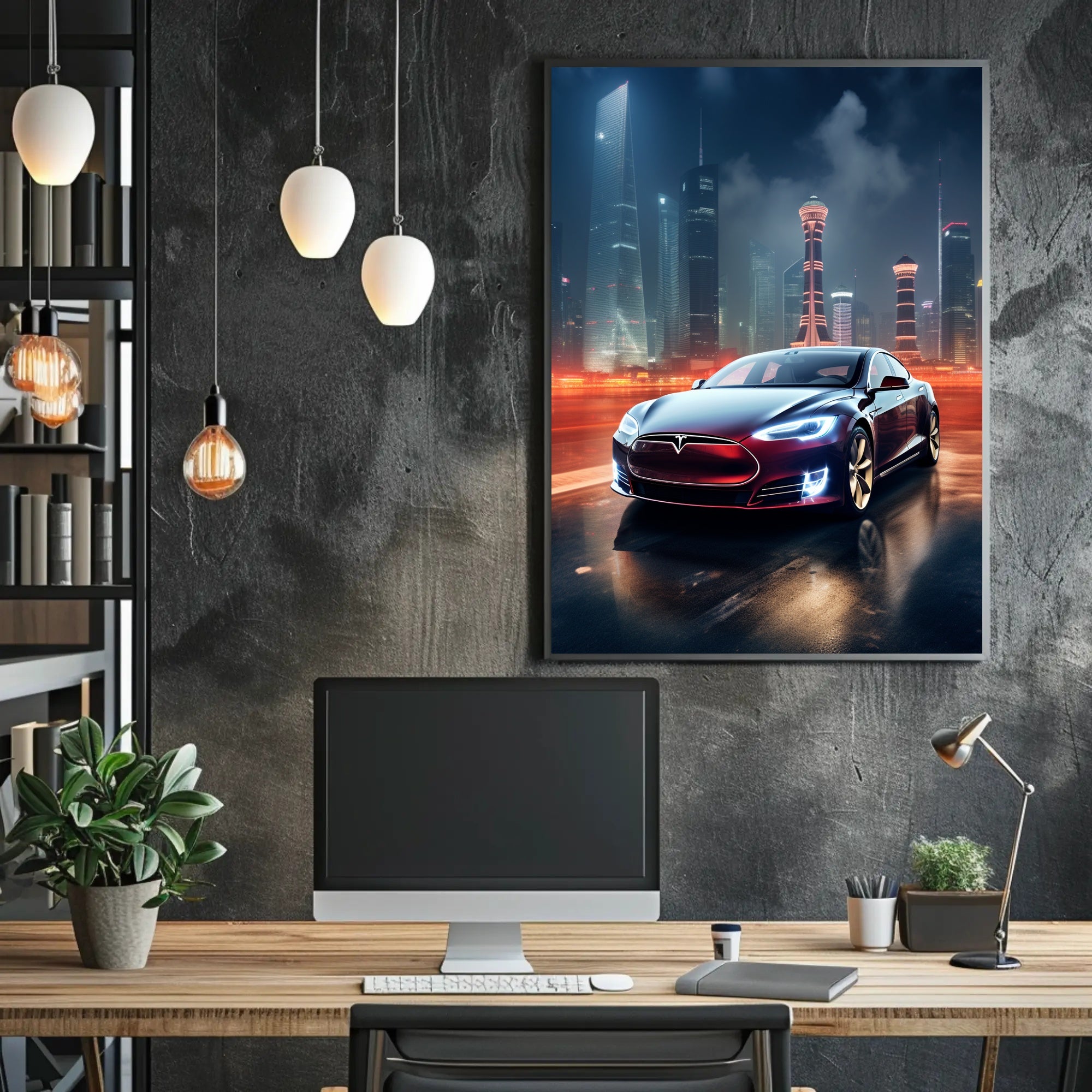 Futuristic Urban Drive Poster
