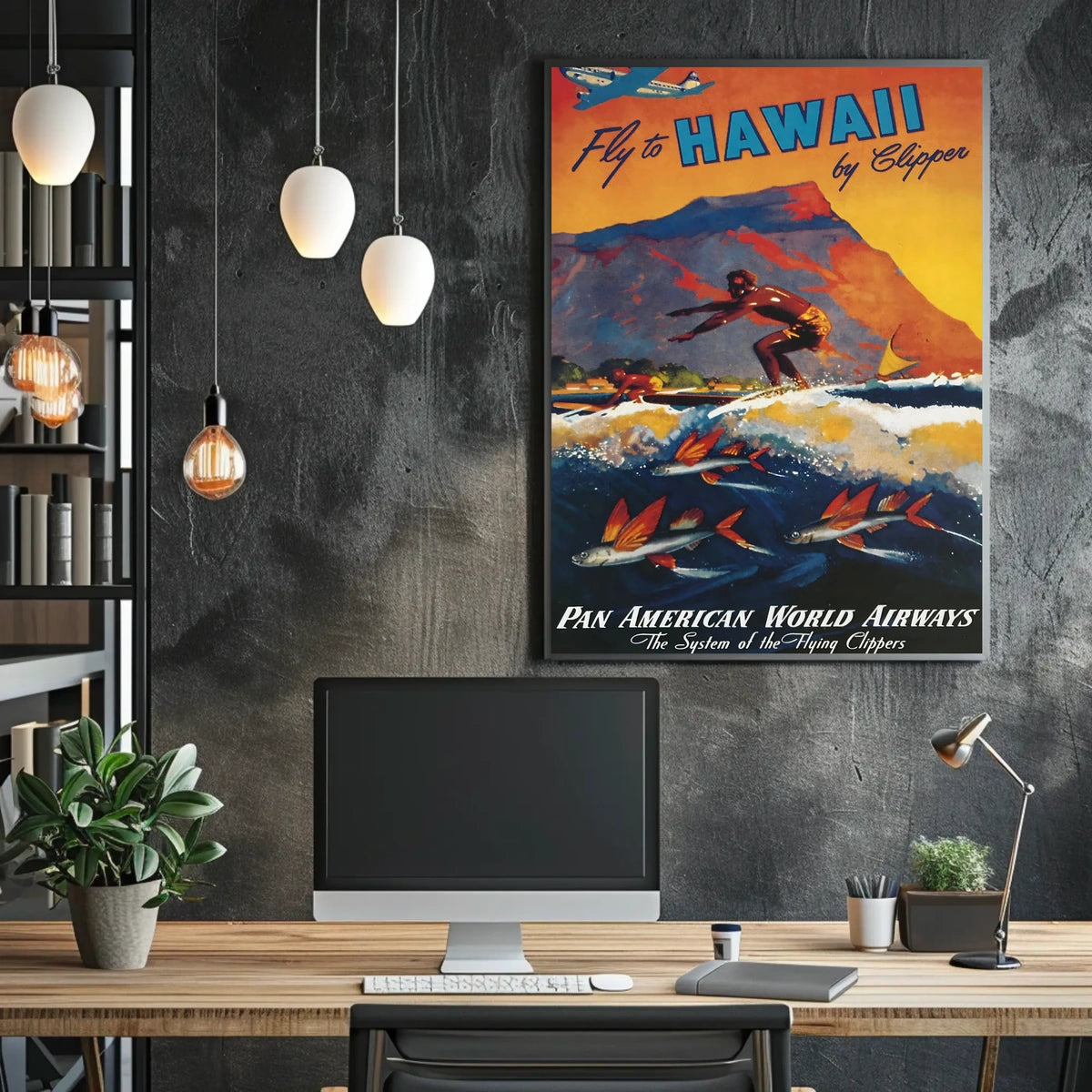 Fly To Hawaii By Clipper Poster