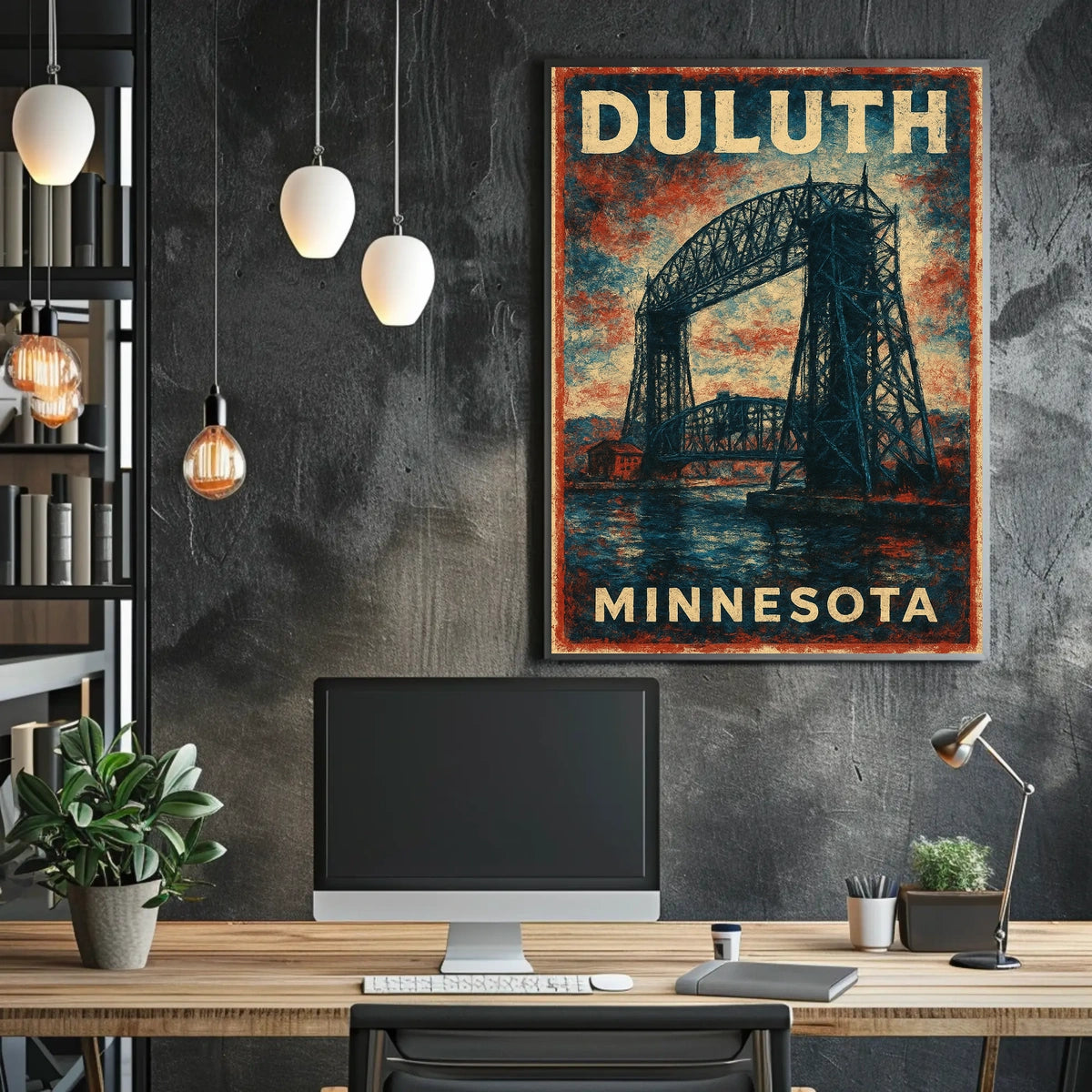 Duluth Minnesota Cityscape Traveler Poster