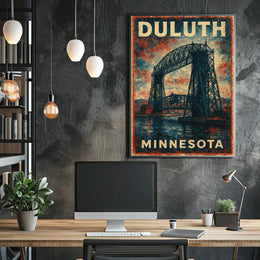 Duluth Minnesota Cityscape Traveler Poster