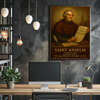 Saint Anselm Vintage Theological Art Cultural or Heritage Poster