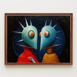 Surreal Alien Sci-Fi Art Poster - Futuristic Sci-Fi Poster