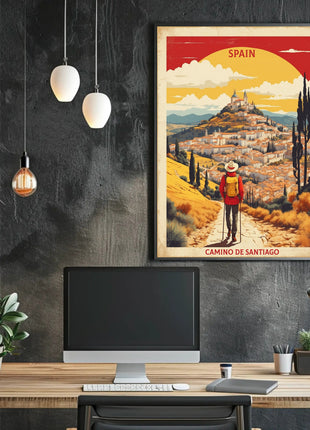 Camino de Santiago Adventure Travel Poster
