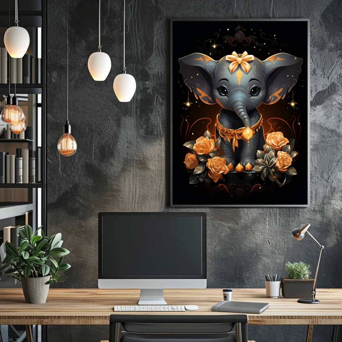 Enchanted Elephant Elegance Poster