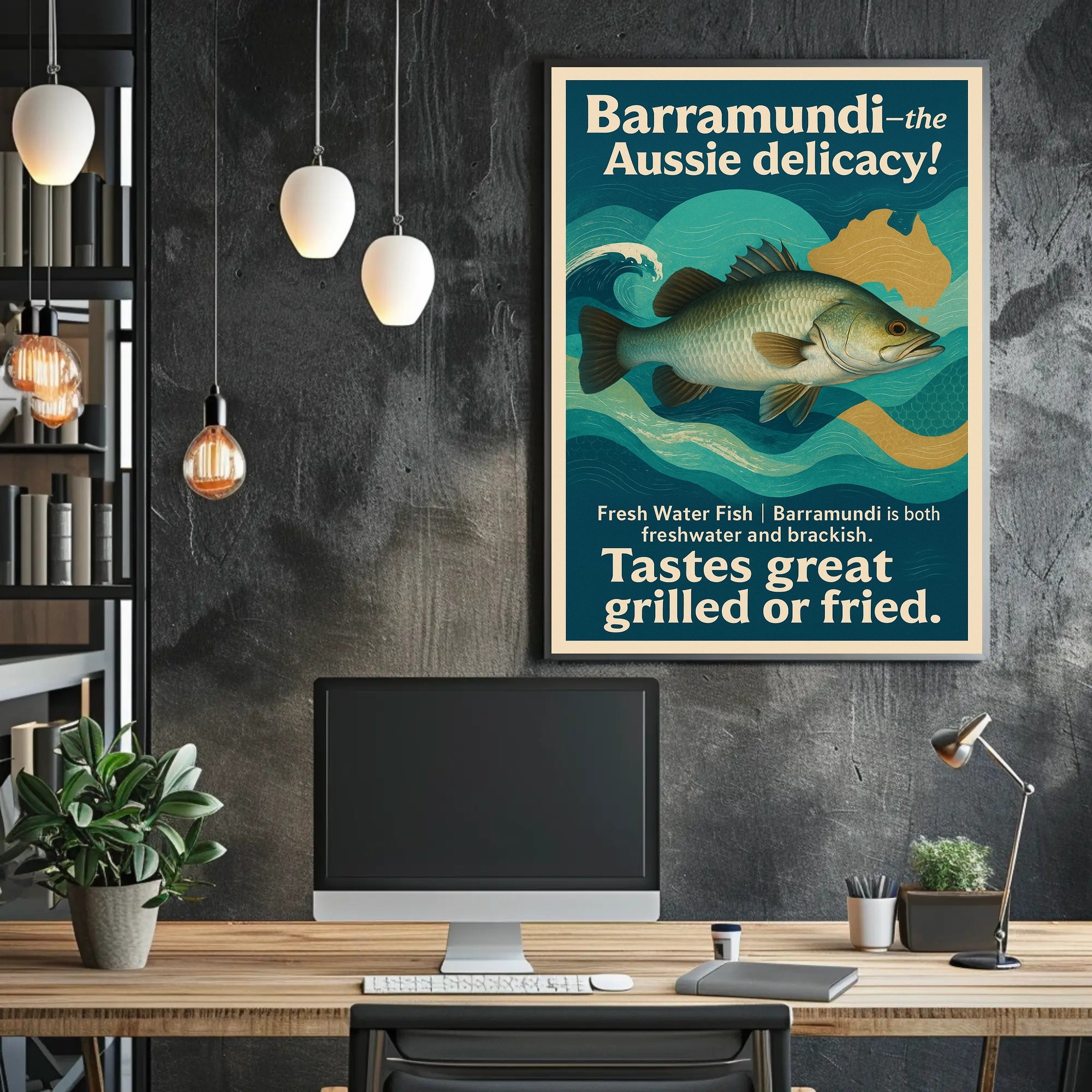 Barramundi Australian Delicacy Cultural or Heritage Poster