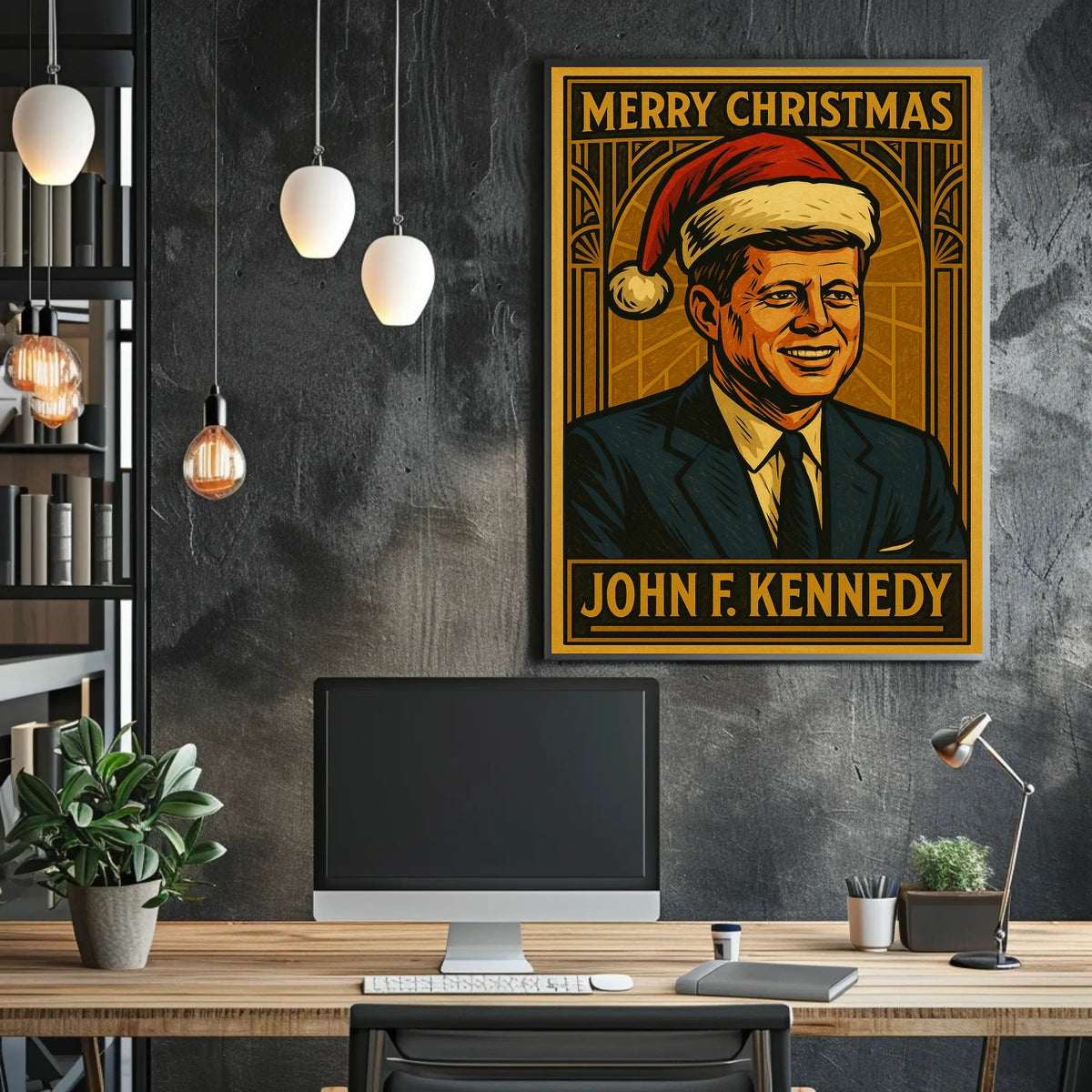 John F. Kennedy Merry Christmas Poster