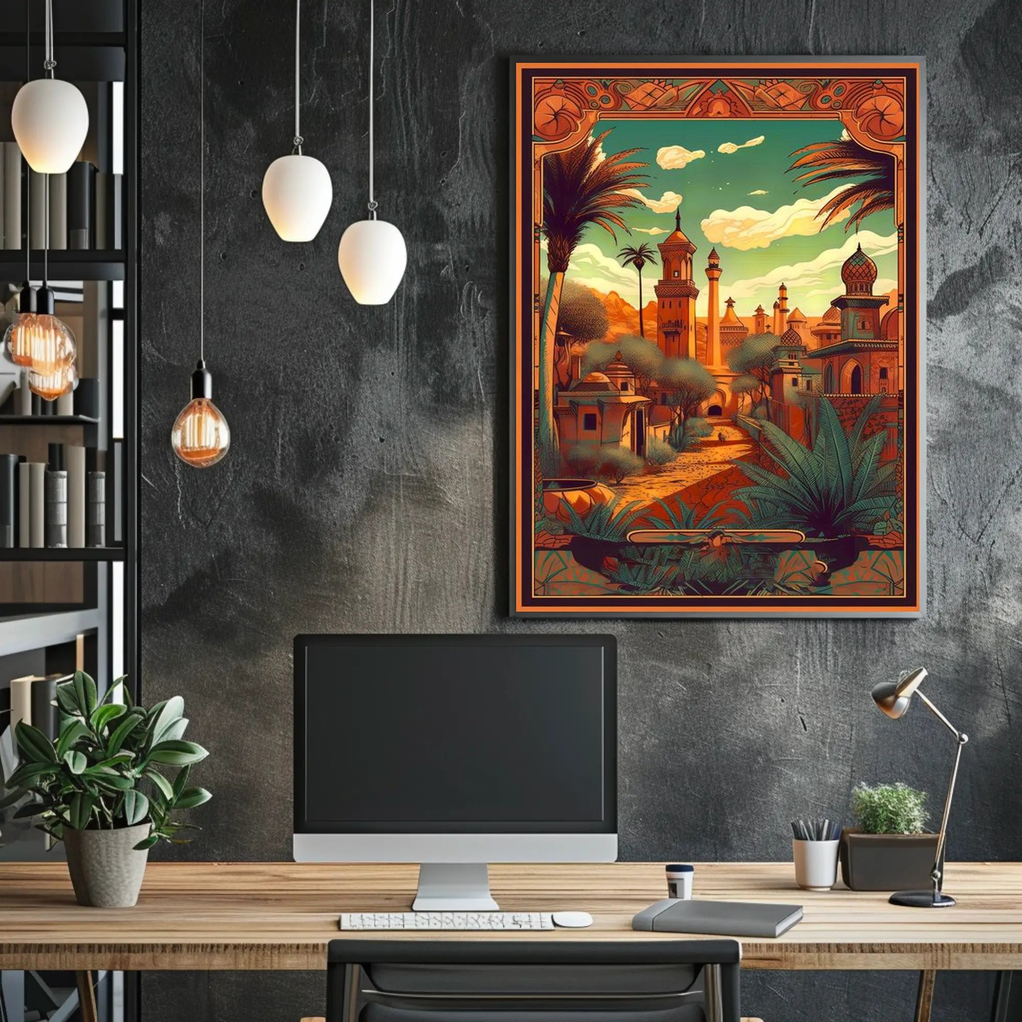 Enchanted Desert Cityscape Poster