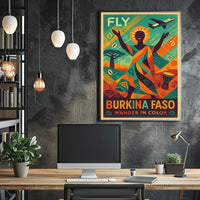 Wander In Color Burkina Faso Travel Poster PosterGoat