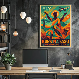 Wander In Color Burkina Faso Travel Poster PosterGoat