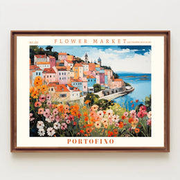 Picturesque Portofino Coastal Scene Travel Poster