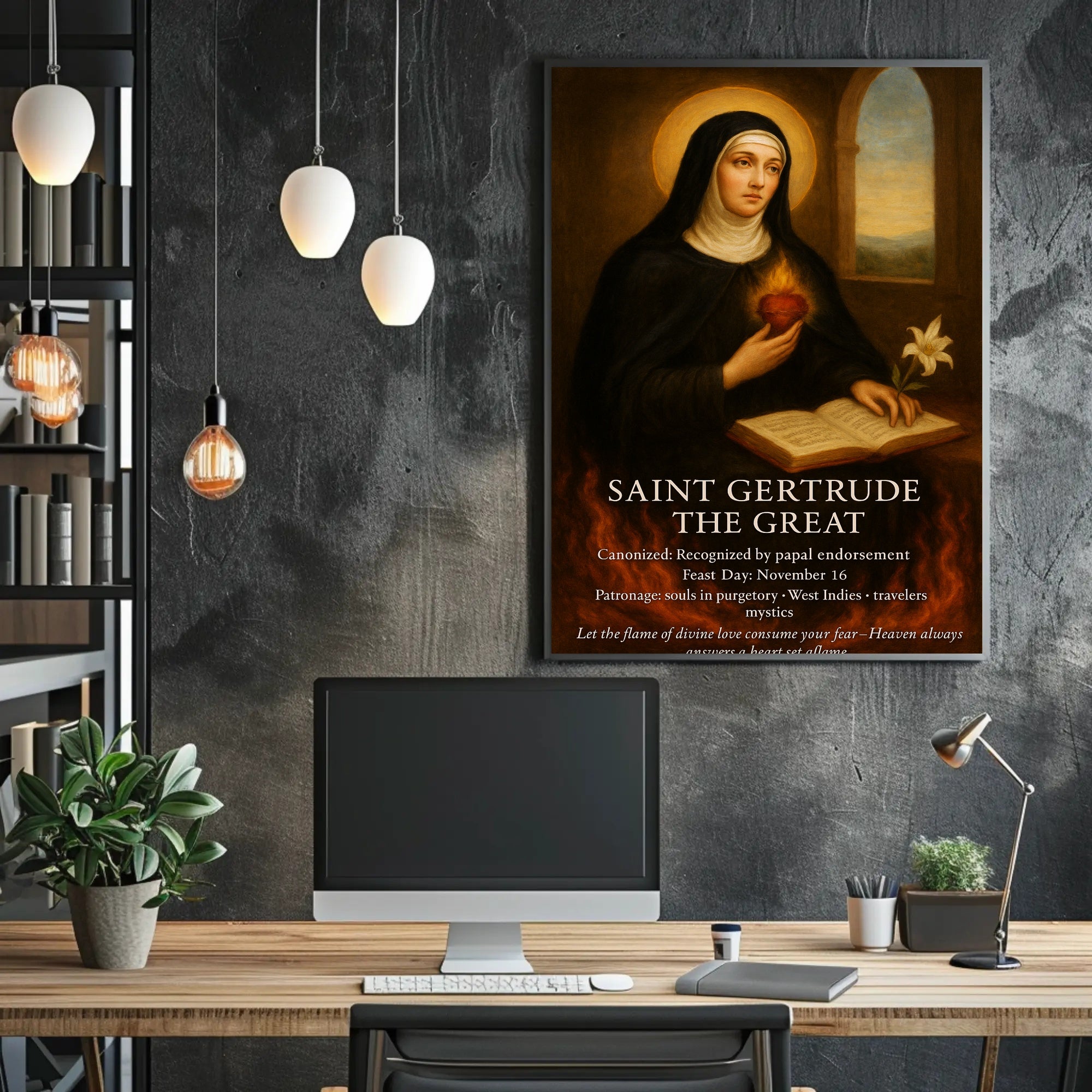 Saint Gertrude the Great Poster PosterGoat