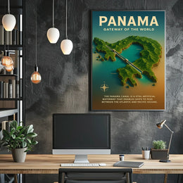 Panama Canal Gateway of the World Poster