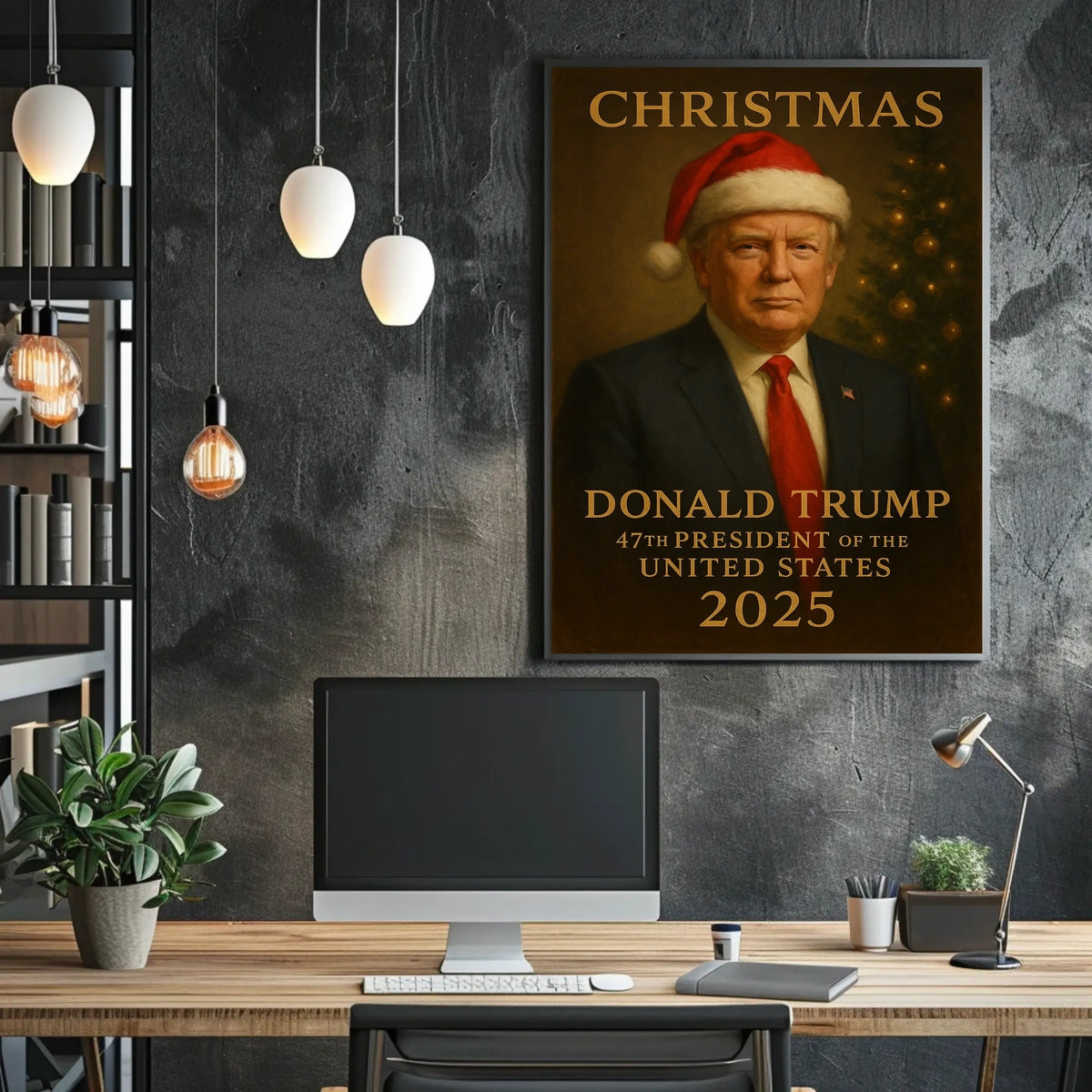 Christmas Cheer Formal Suit Holiday Tree Cultural Poster