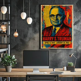 Harry S. Truman 33rd President of the United States Street Art Mashup Poster