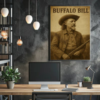 Legendary Western Hero Captivates in American Historical Poster