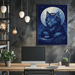 Dj Wolf Under The Moon Poster