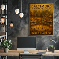 Baltimore Harbor Of Lights Poster