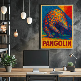 Vibrant Pangolin Poster