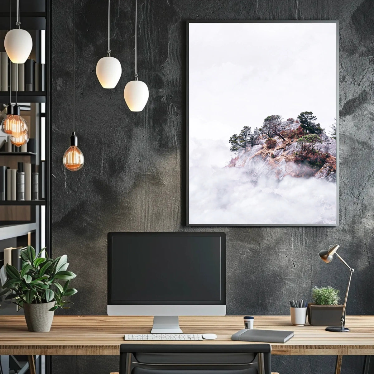 Misty Mountain Serenity Poster