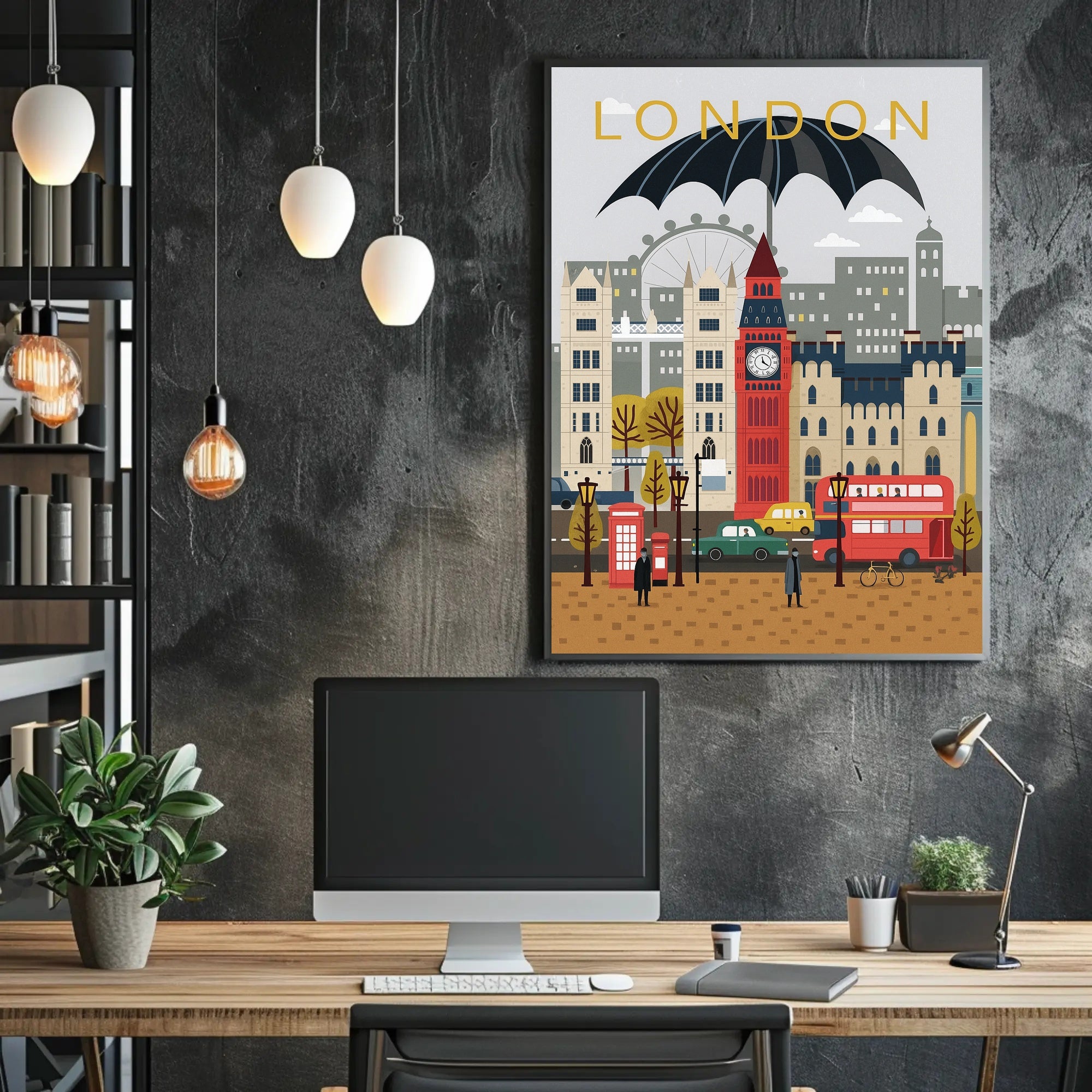 London Cityscape Poster PosterGoat