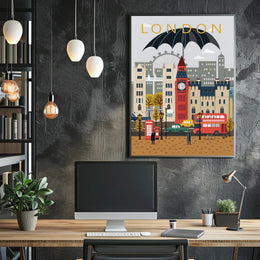 London Cityscape Poster PosterGoat