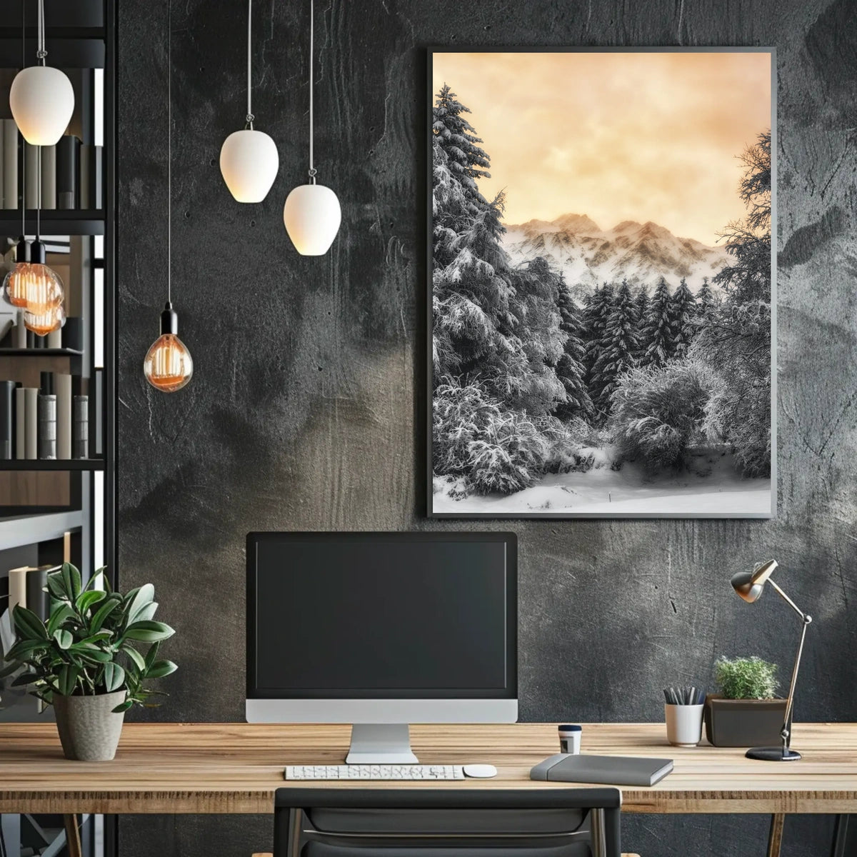 Serene Winter Landscape Nature National Park Poster