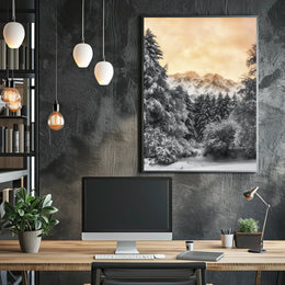 Serene Winter Landscape Nature National Park Poster