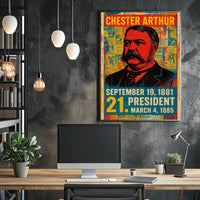 Chester A. Arthur 21st President of the United States Street Art Mashup Poster